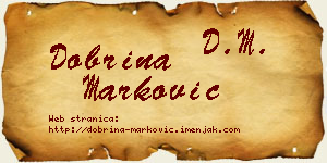 Dobrina Marković vizit kartica